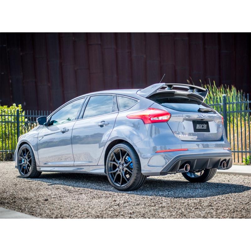 Borla 16-17 Ford Focus RS 2.3L MT Round Angle-Cut Tips Split Rear Exit ATAK Catback Exhaust-SR1 Performance