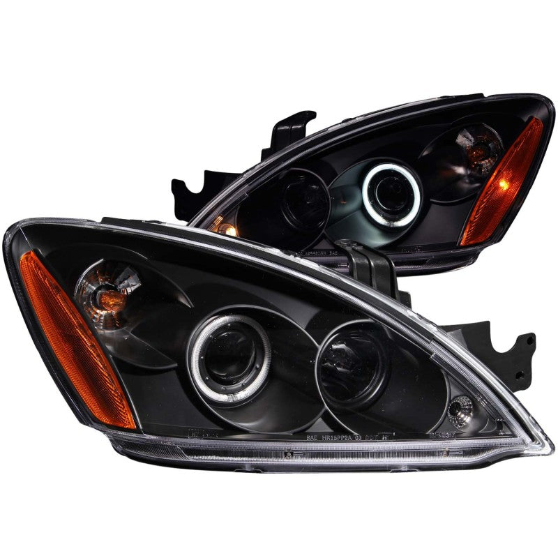 ANZO 2004-2007 Mitsubishi Lancer Projector Headlights w/ Halo Black (CCFL)-SR1 Performance