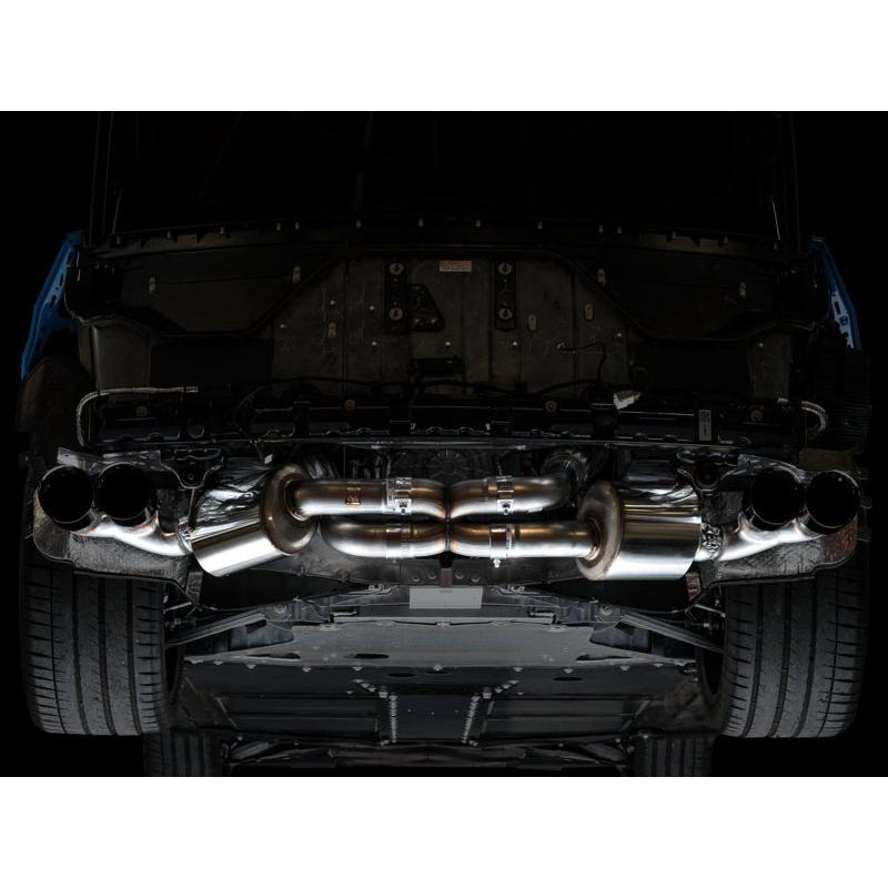 AWE Tuning 2020 Chevrolet Corvette (C8) Touring Edition Exhaust - Quad Diamond Black Tips-SR1 Performance