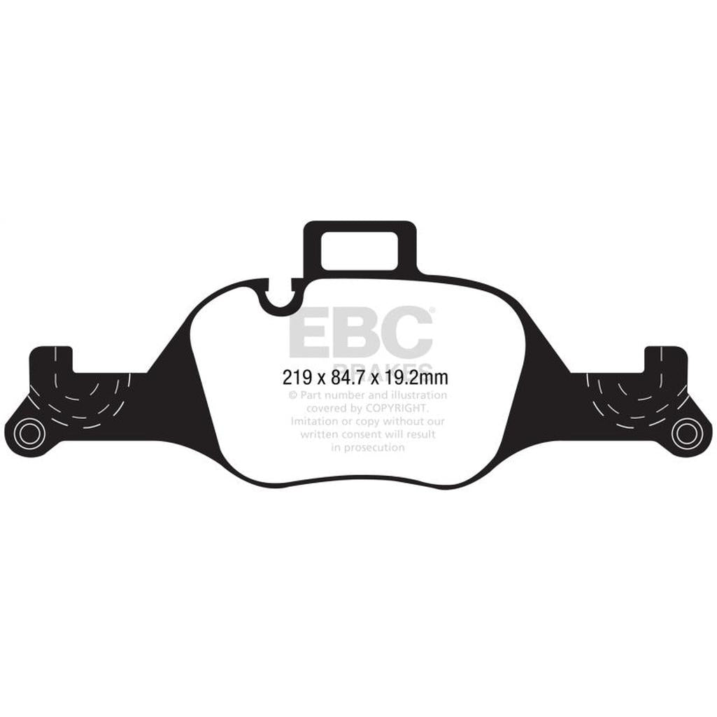 EBC Redstuff Ceramic Low Dust Front Brake Pads for BMW 530 G30 (2017-2019)