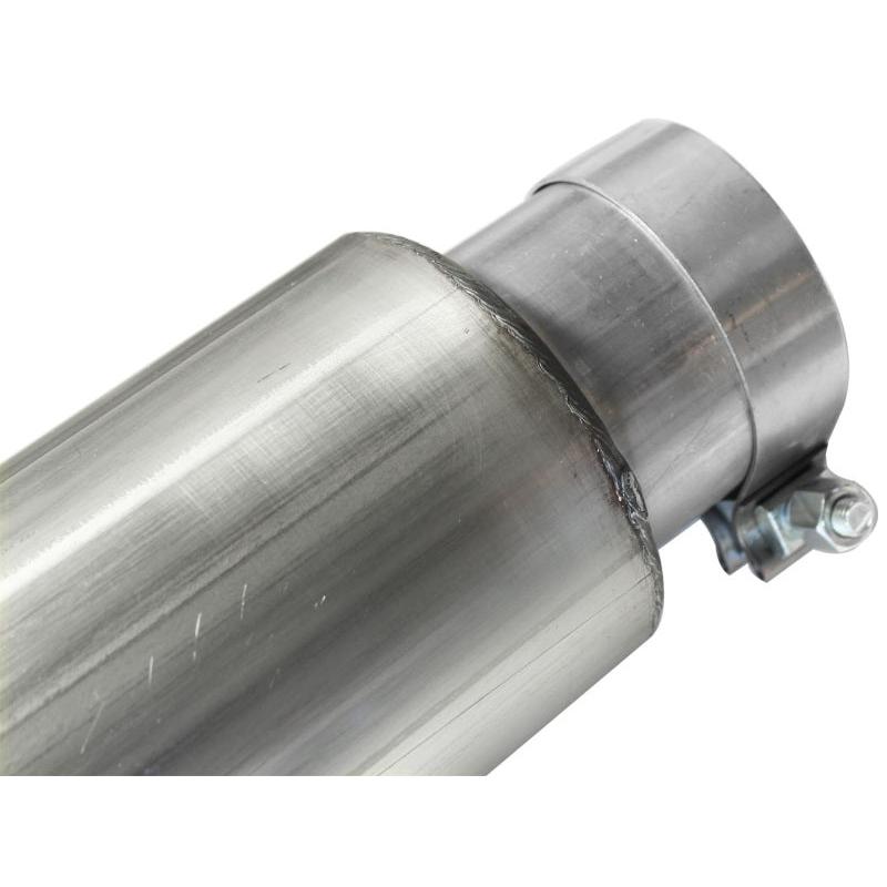 aFe Atlas 5in DPF-Back Aluminized Steel Exh Sys, Ford Diesel Trucks 08-10 V8-6.4L (td) Polished tip-SR1 Performance