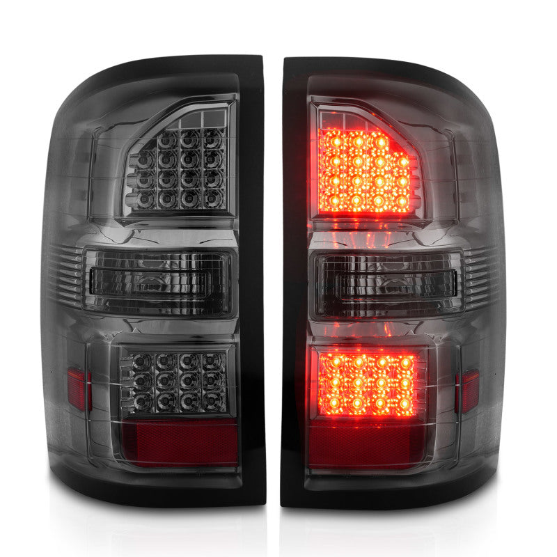 ANZO 2014-2018 GMC Sierra LED Tail Lights Black Housing Smoke Lens-SR1 Performance