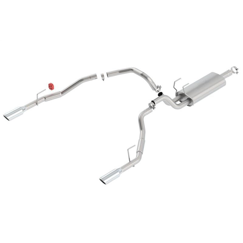Borla 09-13 Dodge RAM 1500 5.7L CC/SB w/Fact Sngl Exh C/B 3x2.5in Single Round Rolled Split Rear-SR1 Performance