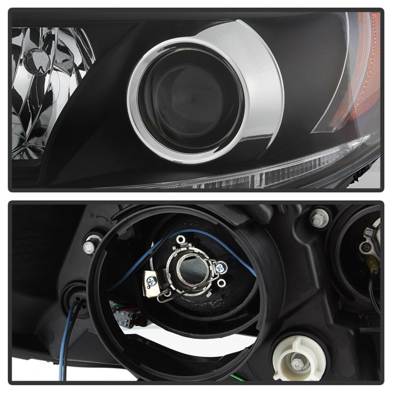 Spyder Toyota Sienna 2011-2014 Projector Headlights - DRL LED - Black PRO-YD-TSEN11-DRL-BK-SR1 Performance