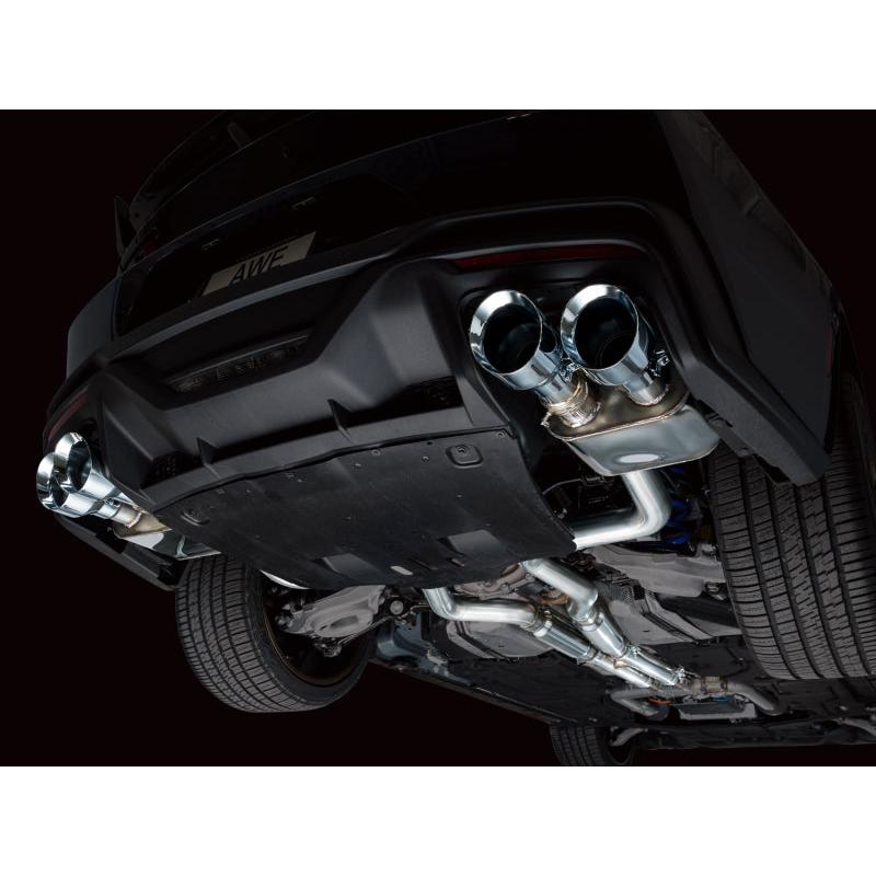 AWE 2024 Ford Mustang Dark Horse S650 RWD SwitchPath Catback Exhaust w/ Quad Chrome Silver Tips-SR1 Performance