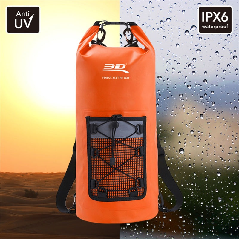 3D MAXpider Roll-Top Dry Bag Backpack - Orange-SR1 Performance