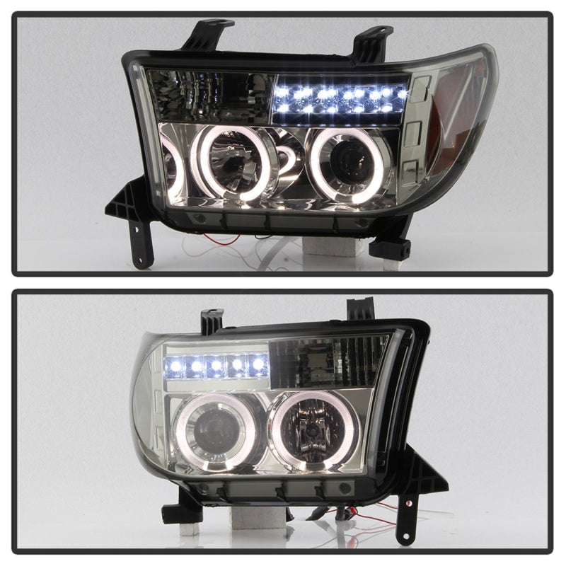 Spyder Toyota Tundra 07-13 Projector Headlights LED Halo LED Smke PRO-YD-TTU07-HL-SM-SR1 Performance