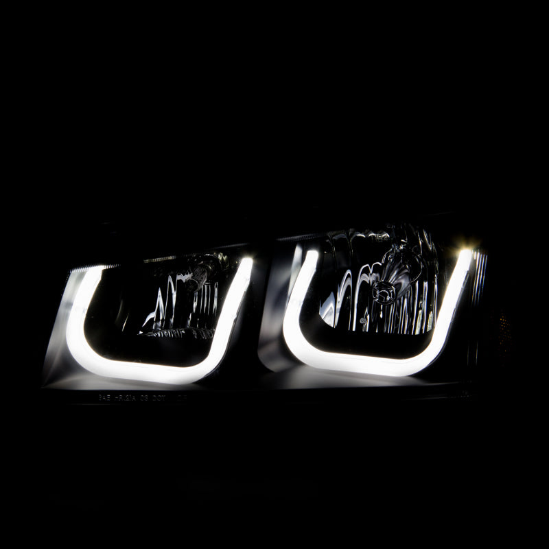 ANZO 2003-2006 Chevrolet Silverado 1500 Projector Headlights w/ U-Bar Black-SR1 Performance
