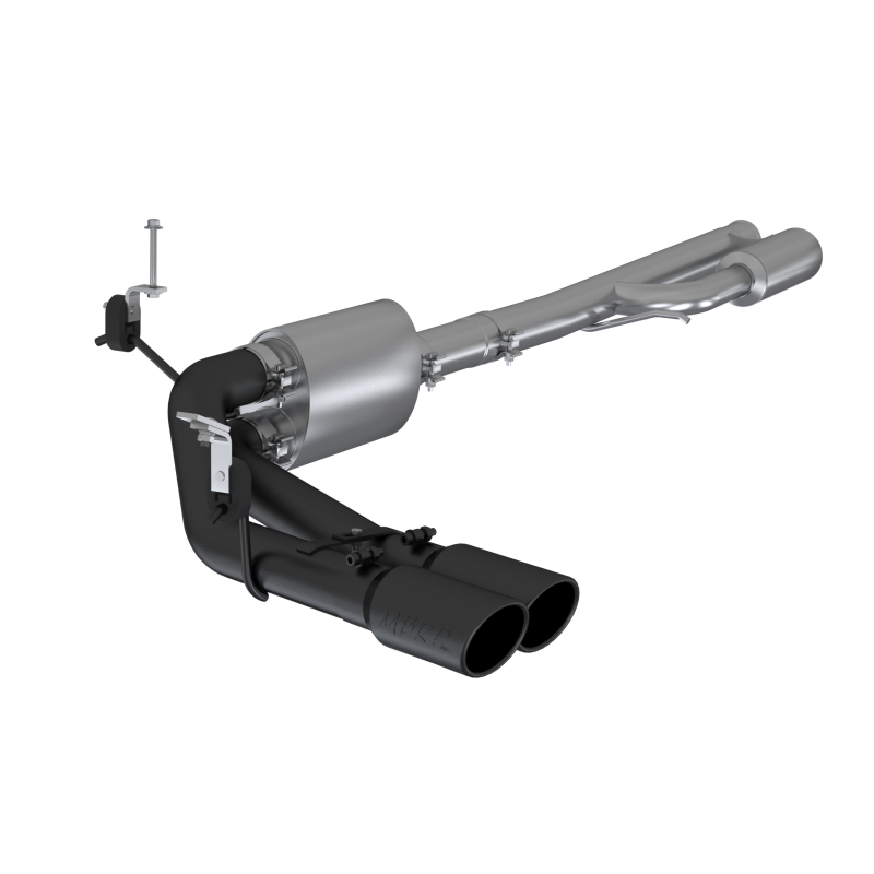 MBRP 2019+ Chevrolet Silverado 1500 4.5L/5.3L Pre-Axle Dual Side Exite w/ 4in OD Tip- Black Coated-SR1 Performance