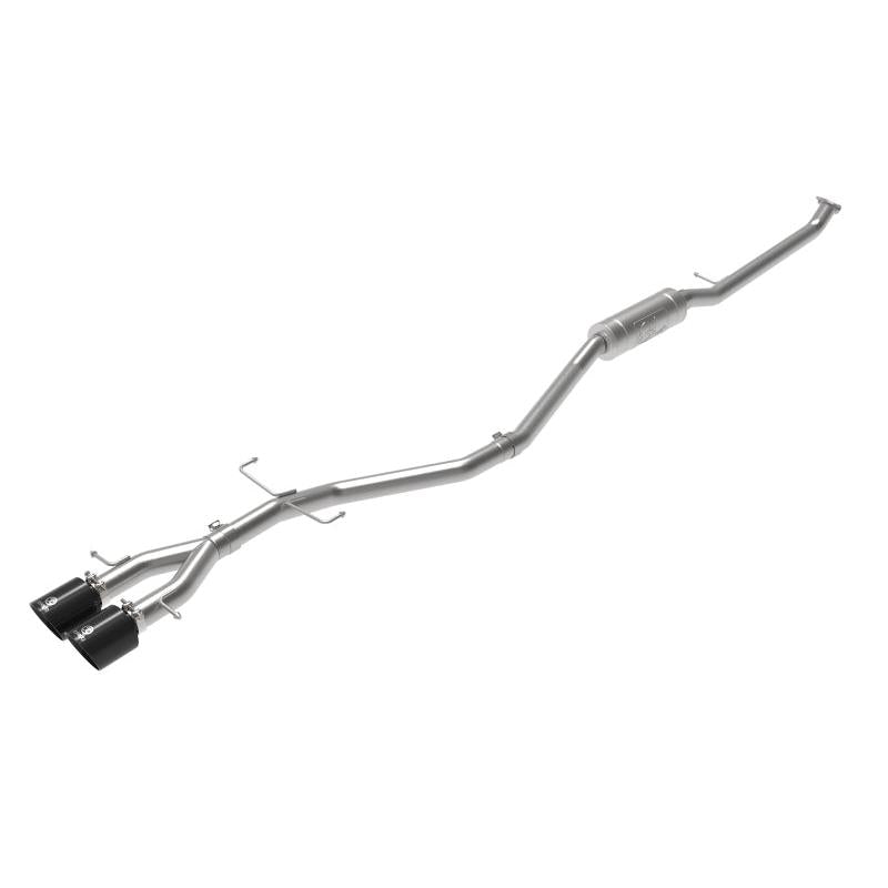 aFe Takeda 2.5in 304SS Cat-Back Exhaust System 17-20 Honda Civic SI Coupe L4-1.5L (t) - Black Tip-SR1 Performance