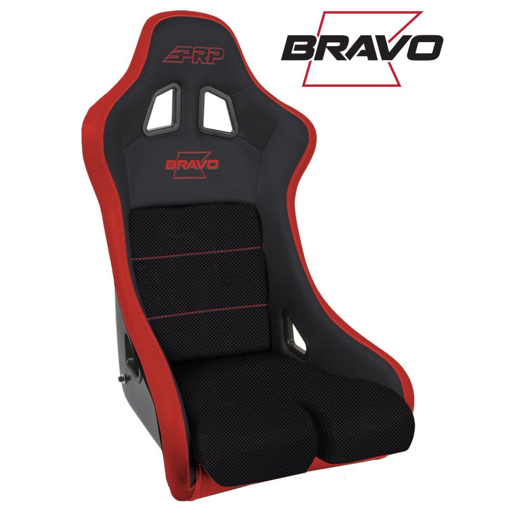PRP Bravo Composite Seat- Black/Red (PRP Red Outline/Bravo Red- Red Stitching)-SR1 Performance
