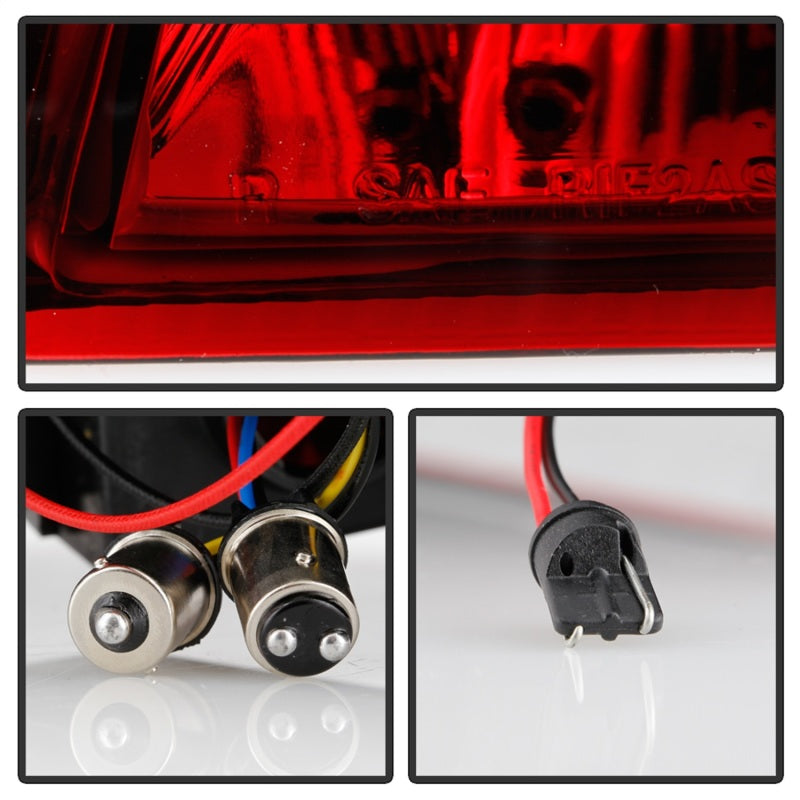 Xtune Porsche 911 996 ( Non 4S. Turbo. GT3 ) 99-04 LED Tail Lights Red Clear ALT-ON-P99699-LED-RC-SR1 Performance