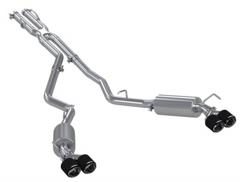 MBRP 20-21 Ford Explorer ST 3.0L Ecoboost SS 2.5in Dual Rear Exit w/ Carbon Fiber Quad Tips - T304-SR1 Performance