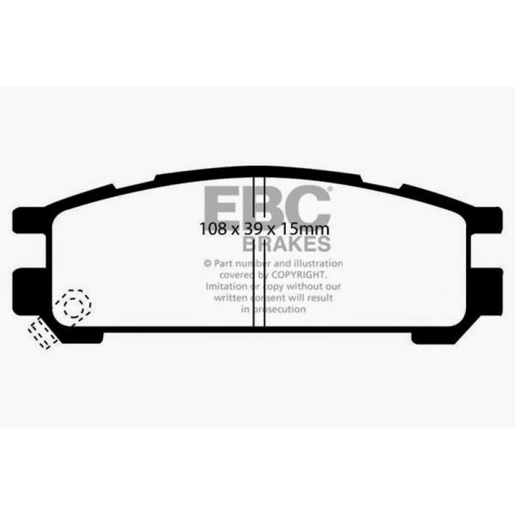 EBC Yellowstuff Rear Brake Pads for Subaru Impreza and Legacy 2000-2001 – High-Performance Street and Track Use