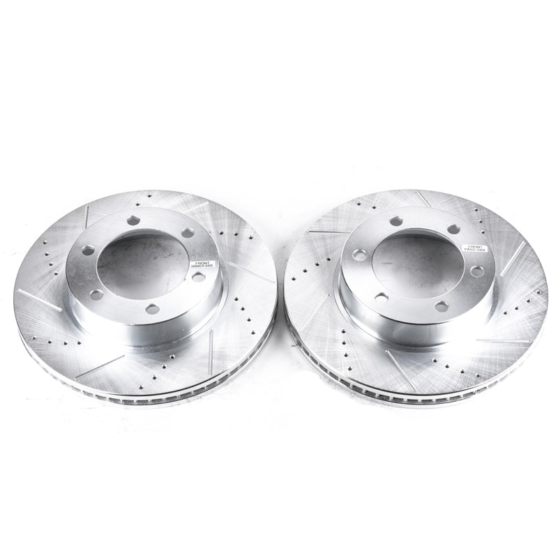 Power Stop 01-07 Toyota Sequoia Front Evolution Drilled & Slotted Rotors - Pair-SR1 Performance