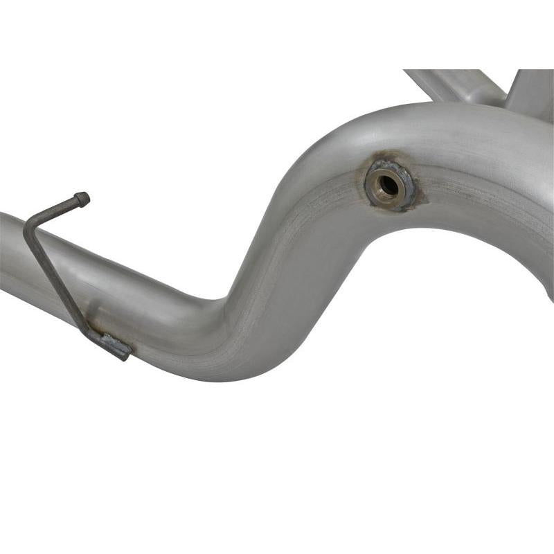 aFe LARGE Bore HD 4in Dual DPF-Back SS Exhaust w/Polished Tip 16-17 GM Diesel Truck V8-6.6L (td) LML-SR1 Performance