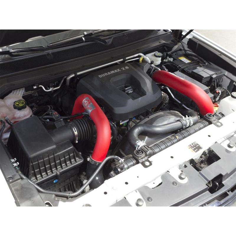 aFe BladeRunner 2.5in Red IC Tube Hot Side w/ Coupling & Clamp Kit 2016 GM Colorado/Canyon 2.8L-SR1 Performance