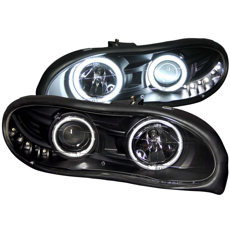 ANZO 1998-2002 Chevrolet Camaro Projector Headlights w/ Halo Black-SR1 Performance