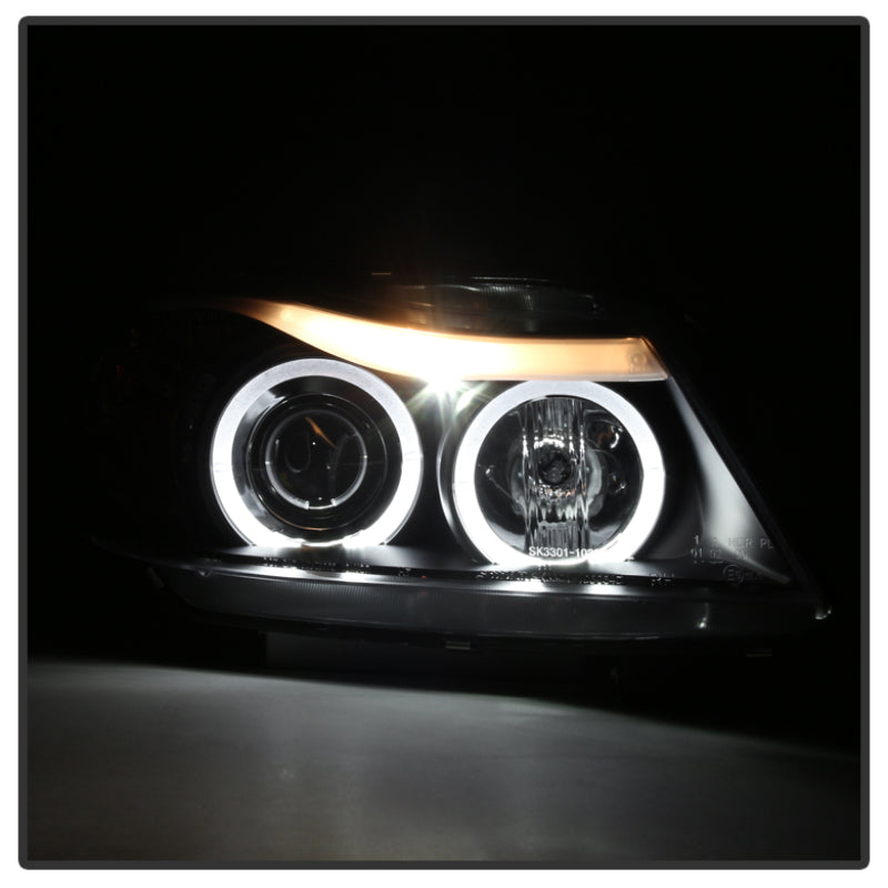 Spyder BMW E90 3-Series 06-08 Projector LED Halo Amber Reflctr Rplc Bulb Blk PRO-YD-BMWE9005-AM-BK-SR1 Performance