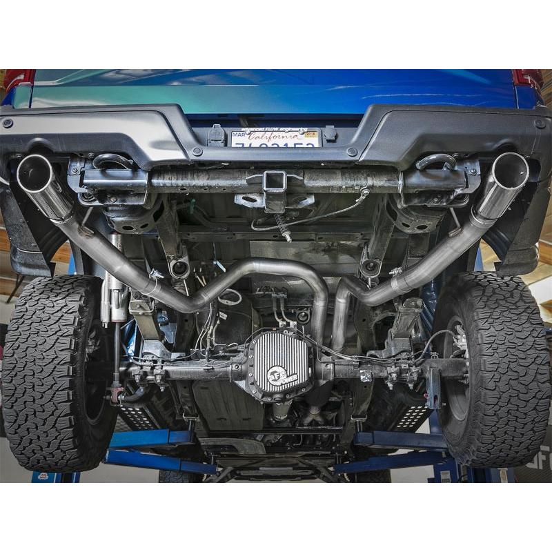 aFe MACHForce-XP 3in to 3-1/2in 304 SS Cat-Back Exhaust w/Polished Tips 17-18 Ford F-150 Raptor 3.5L-SR1 Performance