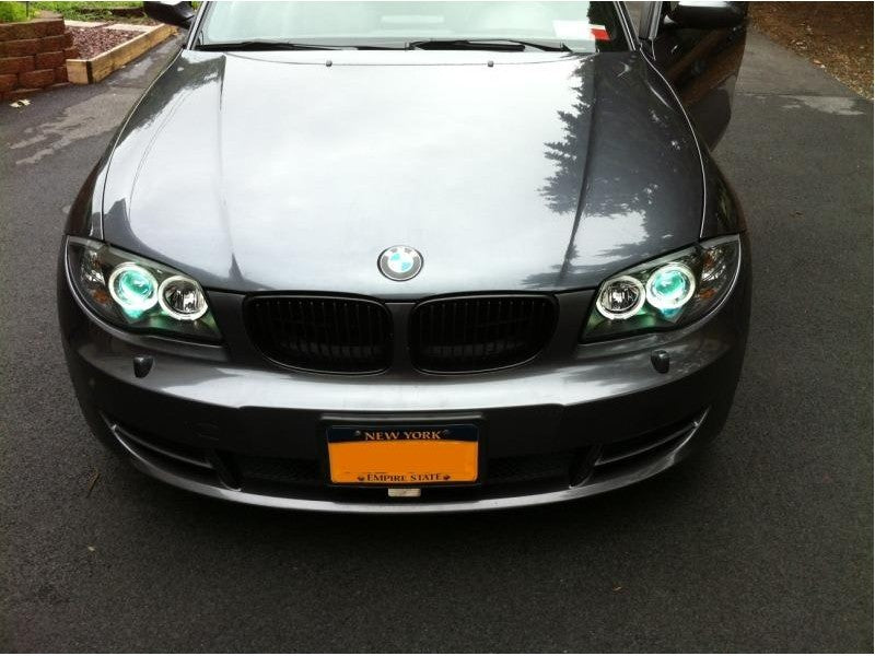 Spyder BMW E87 1-Series 08-11 Projector Headlights LED Halo Black High H1 Low H7 PRO-YD-BMWE87-HL-BK-SR1 Performance