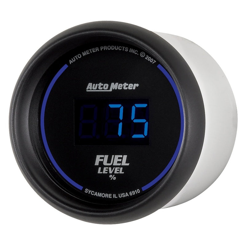 Autometer Cobalt Digital 52.4mm Black Programmable Empty-Full Range Fuel Level Gauge-SR1 Performance