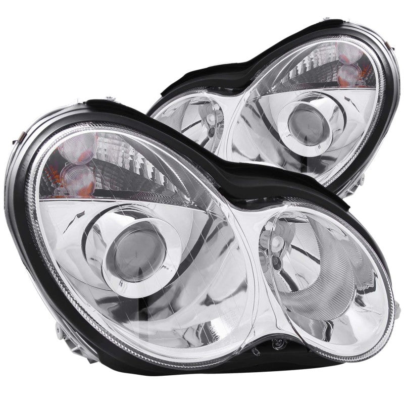 ANZO 2001-2007 Mercedes Benz C Class W203 Projector Headlights Chrome-SR1 Performance