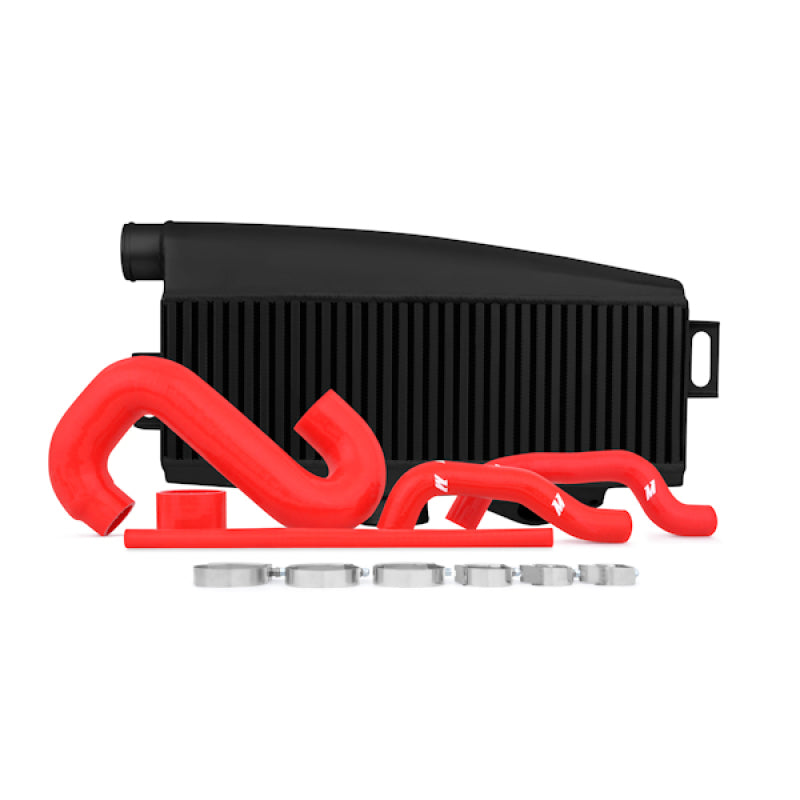 Mishimoto Subaru 02-07 WRX/04-07 STi Top-Mount Intercooler Kit - Powder Coated Black & Red Hoses-SR1 Performance