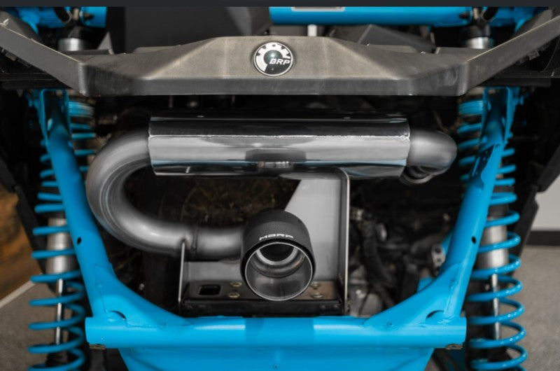 MBRP 17-21 Can-Am Maverick Turbo/Turbo R 2.5in Perf Series Chamber Oval Turbo Back Exhaust C/F Tip-SR1 Performance