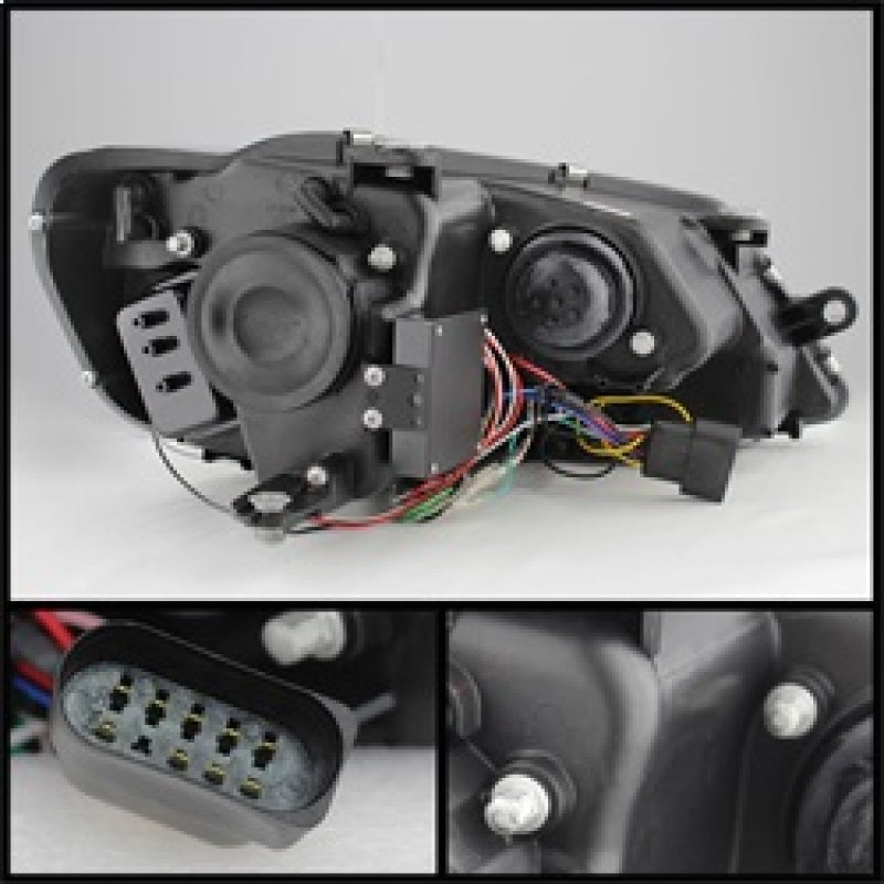 Spyder Volkswagen Jetta 11-14 Projector Headlights Halogen Light Tube DRL Blk PRO-YD-VJ11-LTDRL-BK-SR1 Performance