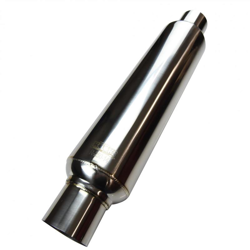 Kooks Universal 2 1/2in Round Muffler 14in Long. Pol SS-SR1 Performance
