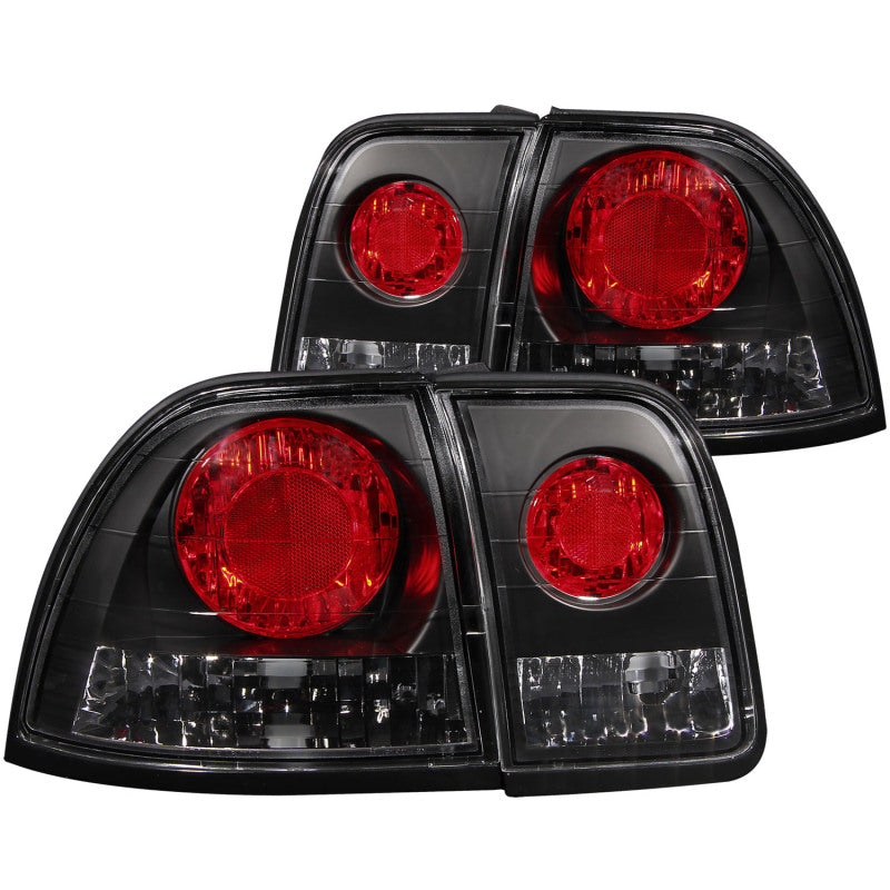 ANZO 1996-1997 Honda Accord Taillights Black-SR1 Performance