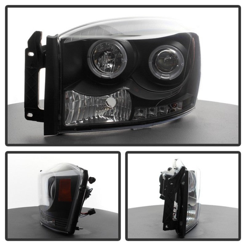 Spyder Dodge Ram 1500 06-08/Ram 2500 06-09 Projector Headlights LED Halo LED Blk PRO-YD-DR06-HL-BK-SR1 Performance