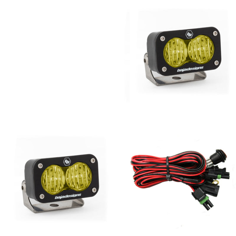 Baja Designs S2 Sport Wide Cornering Pattern Pair LED Work Light - Amber-SR1 Performance