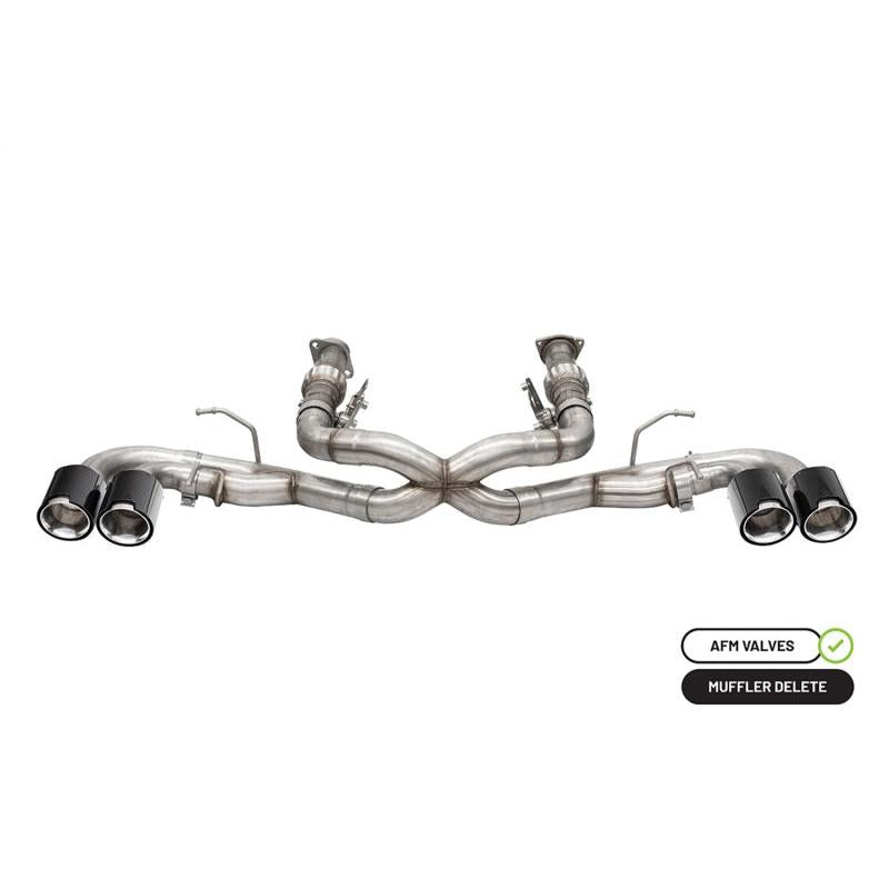 Corsa 20-24 Chevrolet Corvette C8 RWD 3in Xtreme Cat-Back Exhaust w/4.5in Carbon Fiber Polished Tips-SR1 Performance