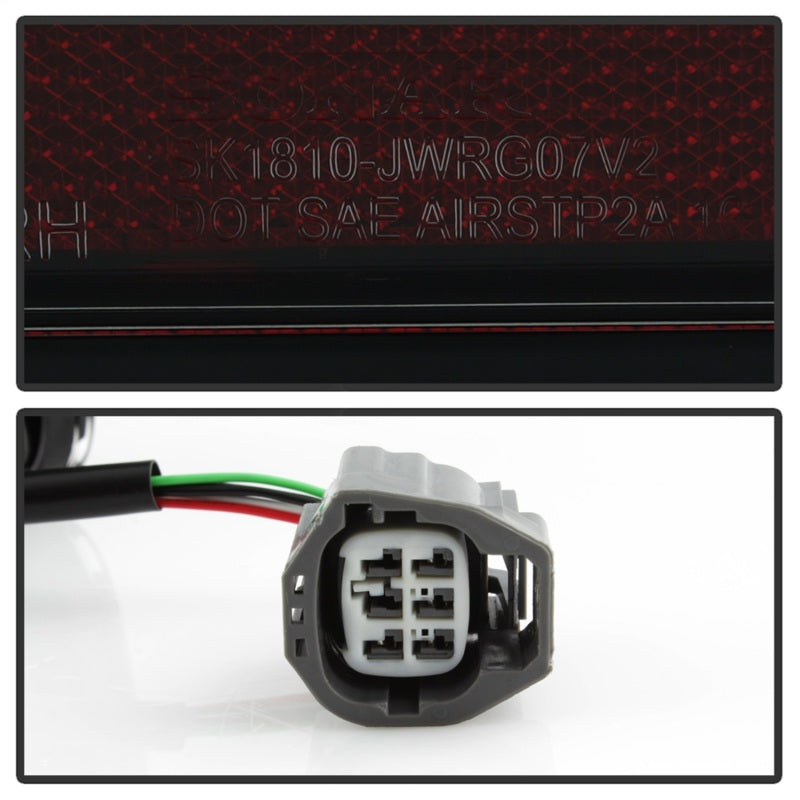 Spyder 07-16 Jeep Wrangler Verison 2 Light Bar LED Tail Lights - Smoke (ALT-YD-JWA07V2-LBLED-BSM)-SR1 Performance