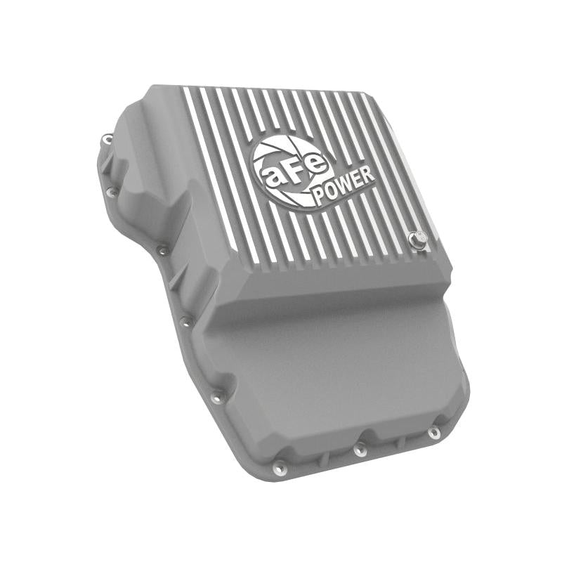 aFe Transmission Pan Raw w/ Machined Fins 13-19 Dodge Diesel Trucks L6-6.7L (td)-SR1 Performance