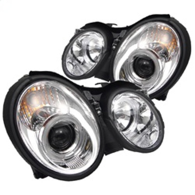 Spyder Mercedes Benz CLK 98-02 Projector Headlights Halogen Model- LED Halo Chrm PRO-YD-MBCLK98-HL-C-SR1 Performance