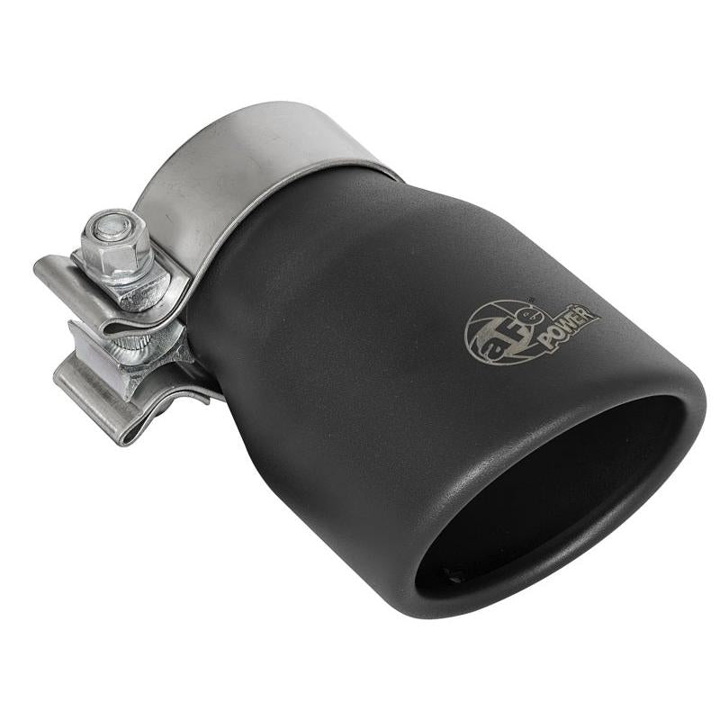 aFe MACH Force-XP 409 SS Single Wall Universal Clamp On Exhaust Tip - Black-SR1 Performance