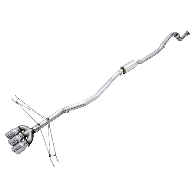 AWE Tuning 2016+ Honda Civic Si Track Edition Exhaust w/Front Pipe & Triple Chrome Silver Tips-SR1 Performance