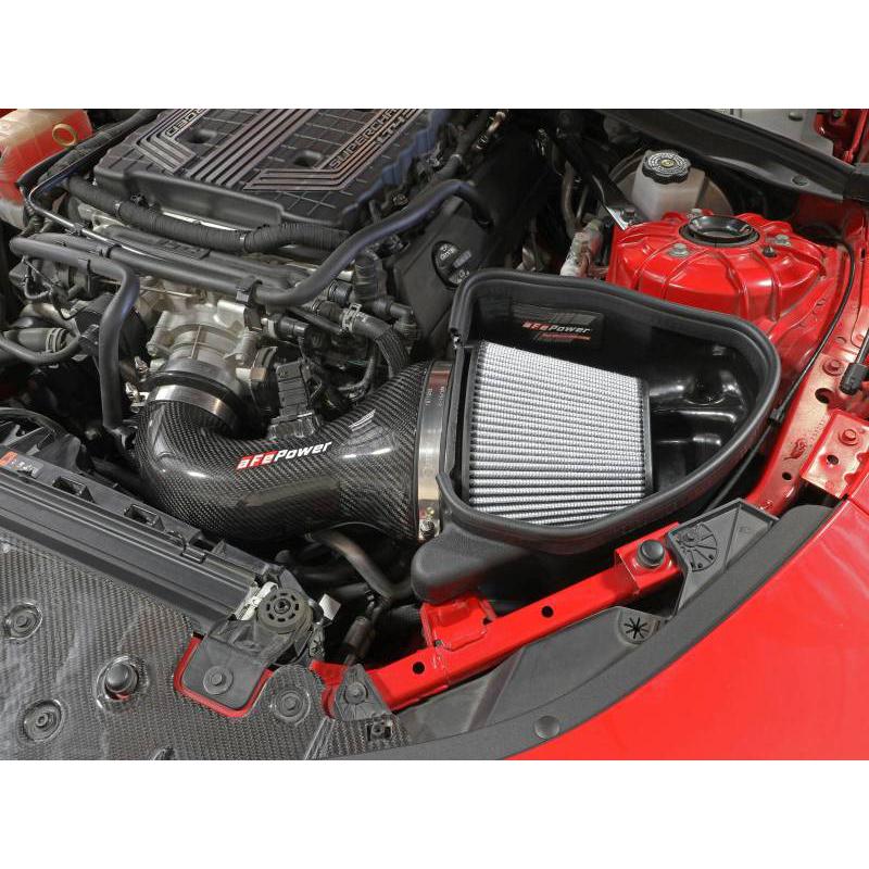 aFe 17-12 Chevrolet Camaro ZL1 (6.2L-V8) Track Series Carbon Fiber CAI System w/ Pro-DRY S Filters-SR1 Performance