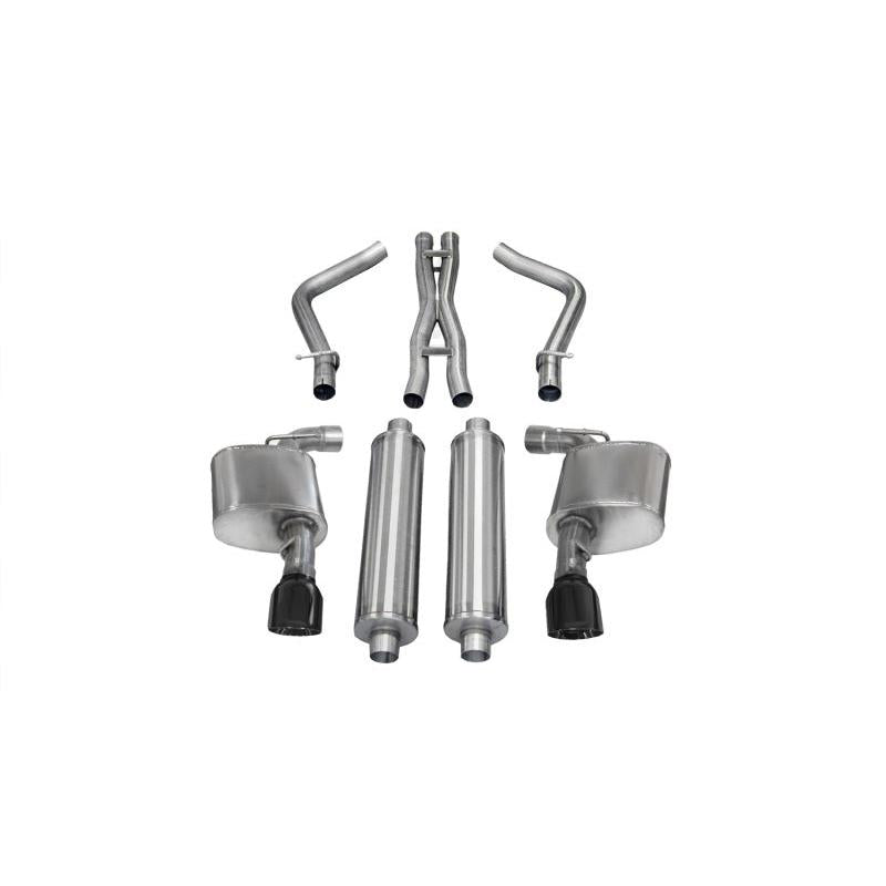 Corsa 2012-2014 Dodge Charger SRT-8 6.4L V8 Black Xtreme Cat-Back Exhaust-SR1 Performance