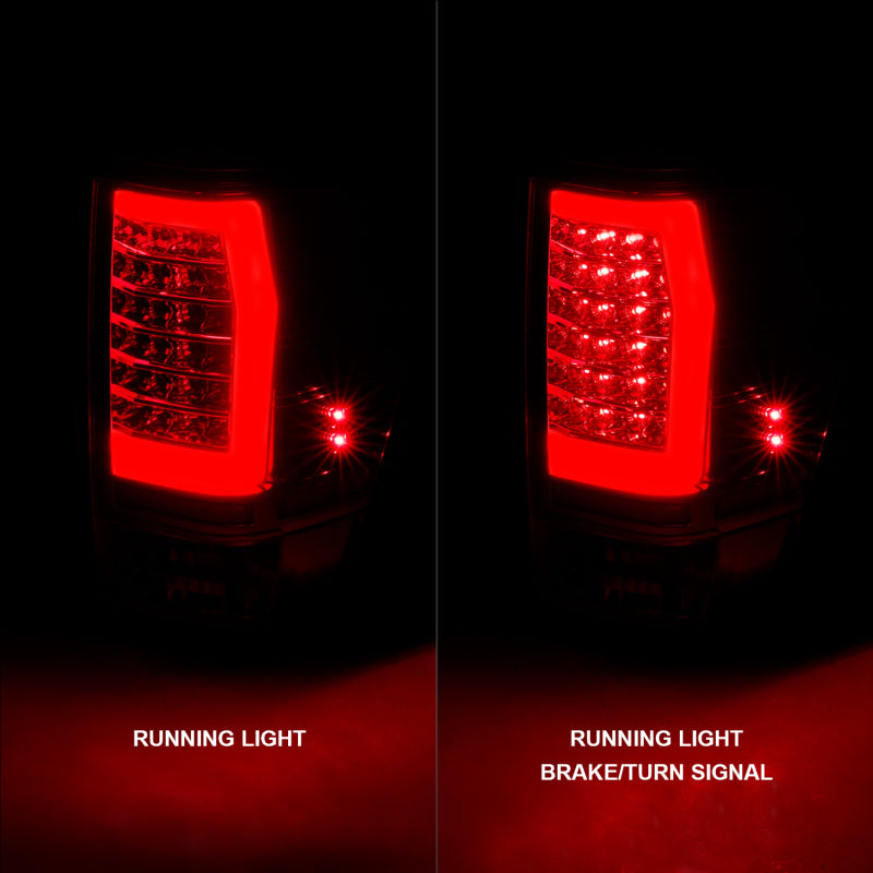 Anzo 04-15 Nissan Titan Full LED Tailights Chrome Housing Red/Clear Lens-SR1 Performance