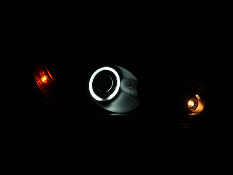 ANZO 2004-2007 Mitsubishi Lancer Projector Headlights w/ Halo Black (CCFL)-SR1 Performance