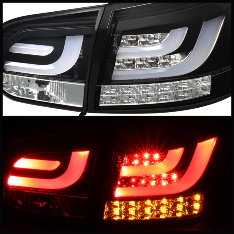 Spyder Volkswagen Golf/GTI 10-13 G2 Type With Light Bar LED Tail Lights Black ALT-YD-VG10-LED-G2-BK-SR1 Performance