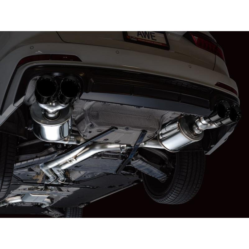 AWE Tuning 19-23 Audi C8 S6/S7 2.9T V6 AWD Touring Edition Exhaust - Diamond Black Tips-SR1 Performance