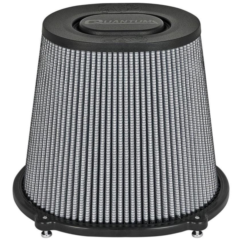 aFe Quantum Intake Pro DRY S Universal Air Filter F-5in. / B-(10x8.75) / T-(6.75x0.5) / H-8in.-SR1 Performance