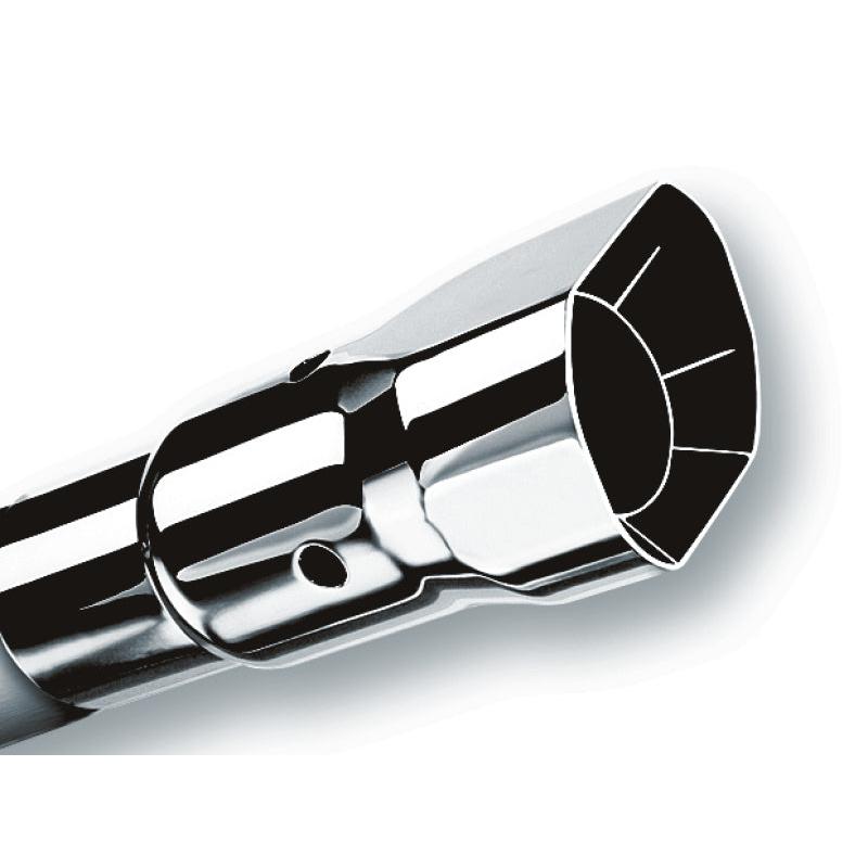 Borla Universal Polished Tip Single Square Angle-Cut Intercooled (inlet 2 1/4in. Outlet 2 1/2 x 2 3/-SR1 Performance