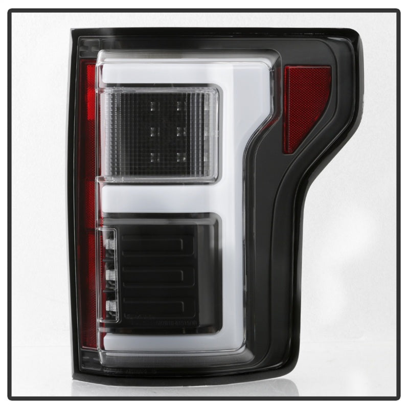 Spyder 15-18 Ford F-150 Light Bar LED Tail Lights (w/Blind Spot) - Black (ALT-YD-FF15015BS-LBLED-BK)-SR1 Performance