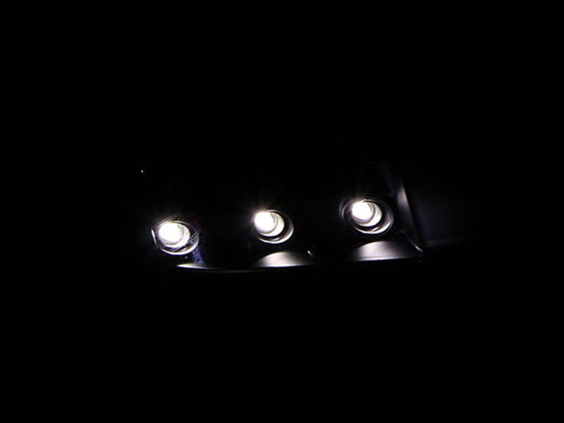ANZO 1994-2001 Dodge Ram Crystal Headlights Black w/ LED-SR1 Performance